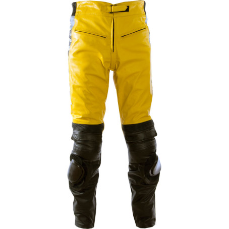 Yamaha Classic Yellow Leather Biker Trouser